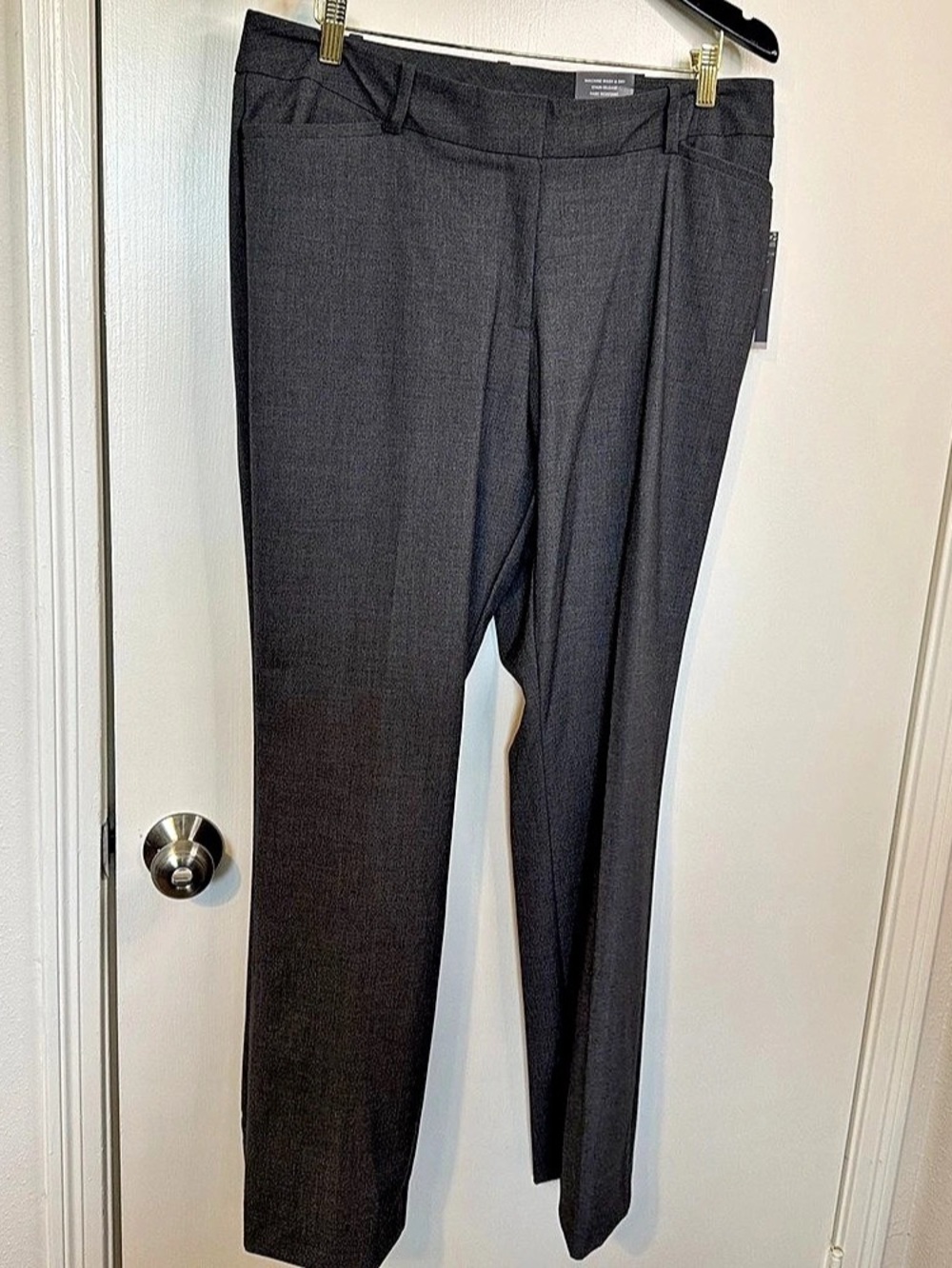 Worthington Curvy Trouser Mid-Rise Gray Mid-Rise Trousers Size 14 NWT